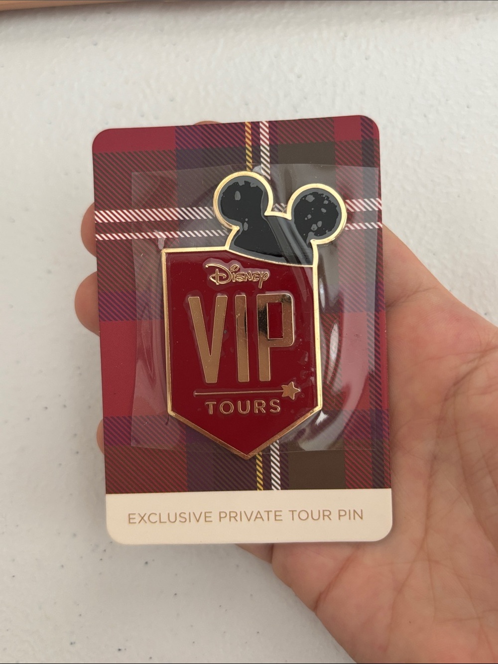 Disney VIP Tours Enamel Pin - Red, Gold & Black